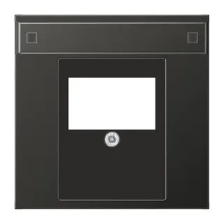 Jung Abdeckung für TAE-Anschlussdosen 1fach, mit Schriftfeld, Aluminium lackiert, Serie LS, anthrazit AL2969TNAAN