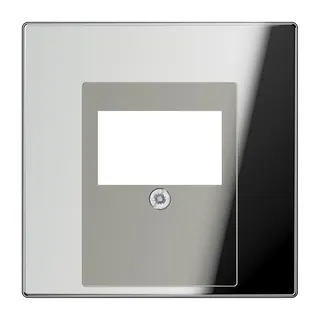Jung Abdeckung für TAE-Anschlussdosen, Metall verchromt, Serie LS, glanzchrom GCR2969T