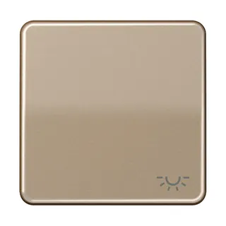 Jung Wippe 1fach, Symbol Licht, Aluminium eloxiert, Serie CD, gold-bronze CD590LGB