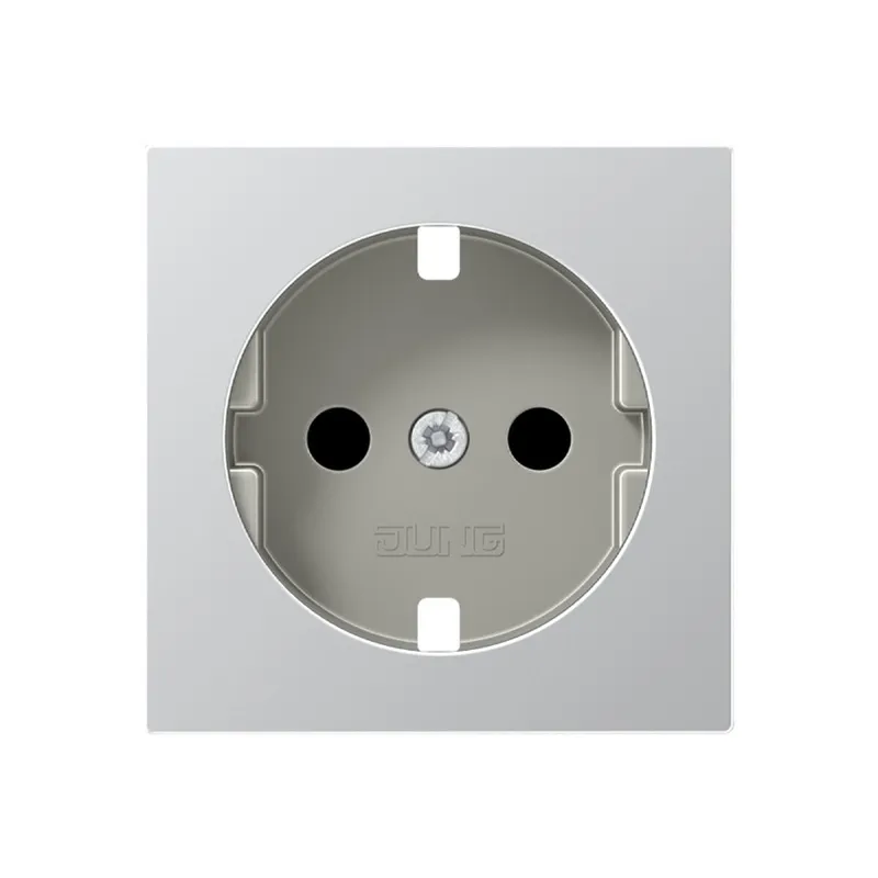 Jung Abdeckung für SCHUKO®-Steckdosen, SAFETY+, Serie A, aluminium A520KIALPL