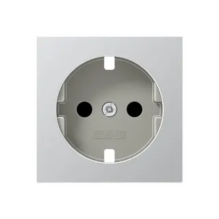 Jung Abdeckung für SCHUKO®-Steckdosen, SAFETY+, Serie A, aluminium A520KIALPL