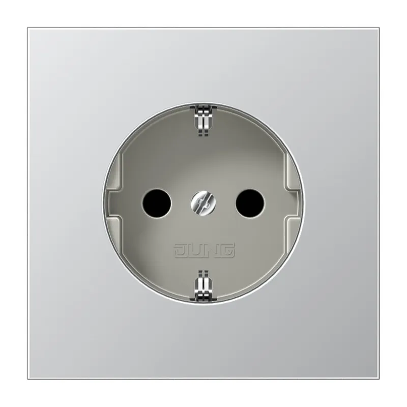 Jung Abdeckung für SCHUKO®-Steckdosen, Serie LS, Aluminium AL2520PL