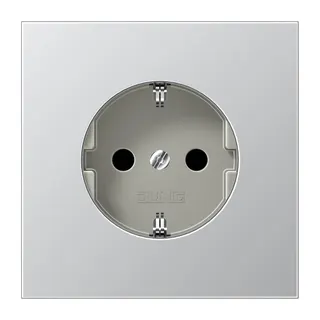 Jung Abdeckung für SCHUKO®-Steckdosen, Serie LS, Aluminium AL2520PL