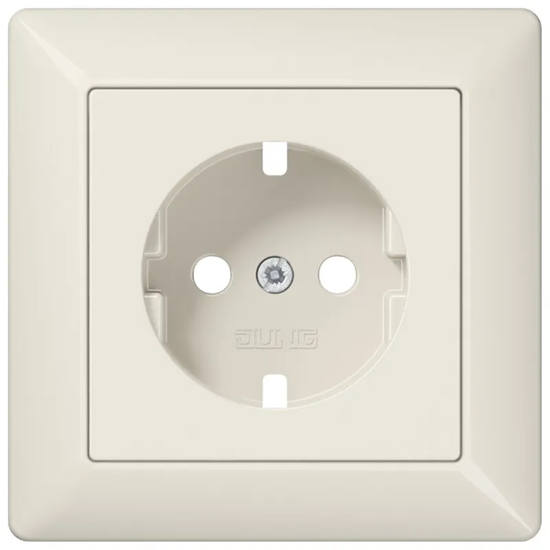 Jung Abdeckung für SCHUKO®-Steckdosen, Duroplast, Serie AS, weiß AS1520PL