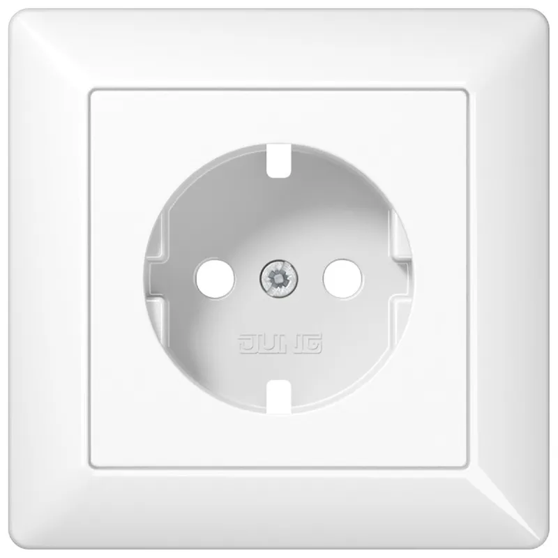 Jung Abdeckung für SCHUKO®-Steckdosen, Duroplast, Serie AS, alpinweiß AS520PLWW