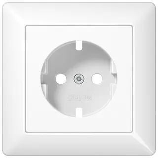 Jung Abdeckung für SCHUKO®-Steckdosen, Duroplast, Serie AS, alpinweiß AS520PLWW
