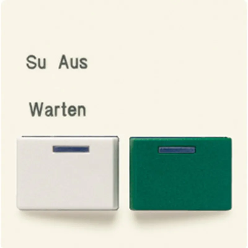 Jung Abdeckung für Ackermann, Typ 73642 B ? Dienstzimmereinheit ?, weiß, grün, Serie AS, weiß A642B-2