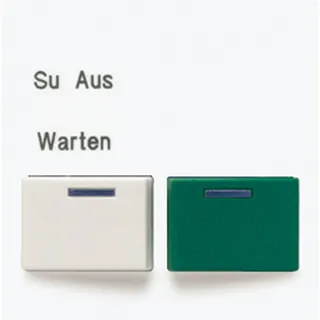 Jung Abdeckung für Ackermann, Typ 73642 B ? Dienstzimmereinheit ?, weiß, grün, Serie AS/A, alpinweiß A642B-2WW