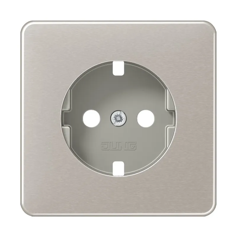 Jung Abdeckung für SCHUKO®-Steckdosen, Aluminium eloxiert, Serie CD, platin CD521PTPL