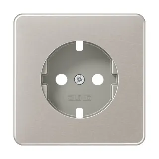 Jung Abdeckung für SCHUKO®-Steckdosen, Aluminium eloxiert, Serie CD, platin CD1520PLPT