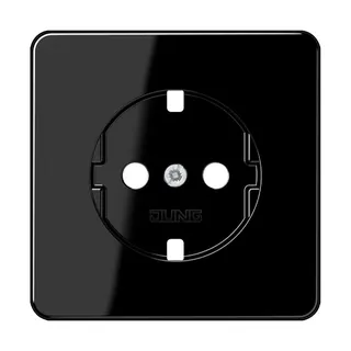 Jung Abdeckung für SCHUKO®-Steckdosen, Duroplast, Serie CD, schwarz CD1520EDVPLSW