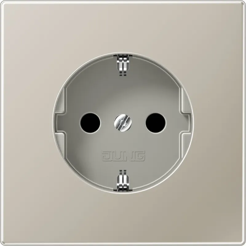 Jung Abdeckung für SCHUKO®-Steckdosen, Serie LS, Edelstahl ES2520PL