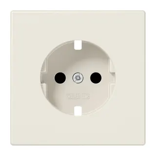 Jung Abdeckung für SCHUKO®-Steckdosen, SAFETY+, Duroplast, Serie LS, weiß LS1520KIPL