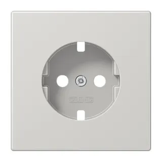 Jung Abdeckung für SCHUKO®-Steckdosen, Duroplast, Serie LS, lichtgrau LS1520PLLG