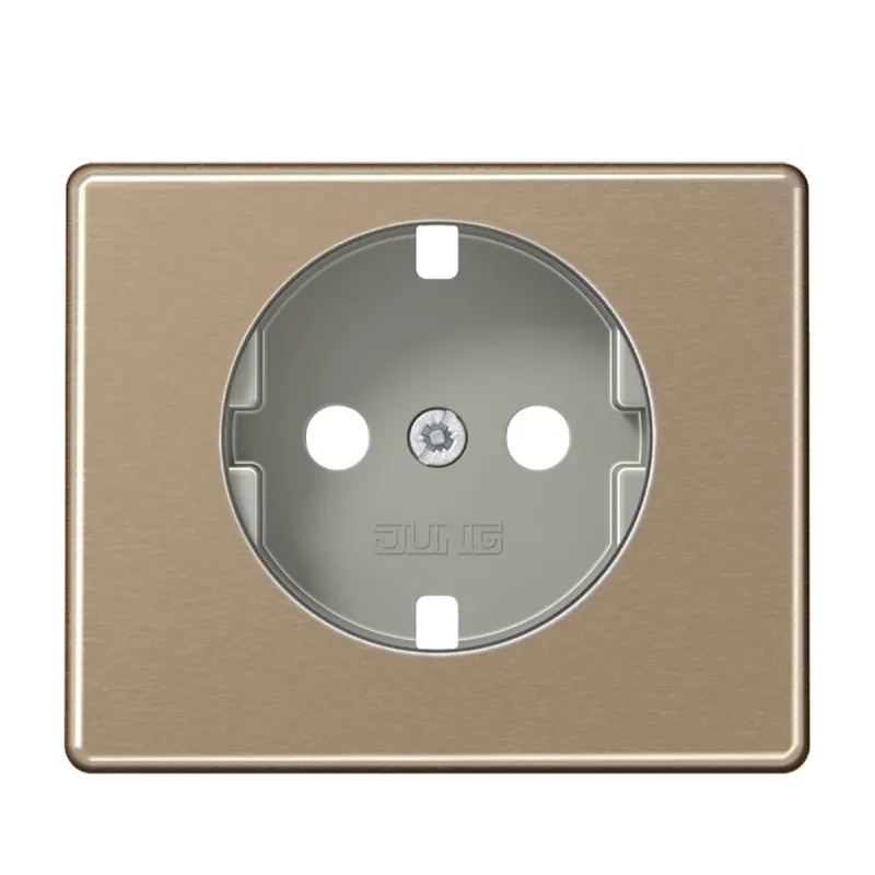 Jung Abdeckung für SCHUKO®-Steckdosen, Aluminium lackiert, Serie SL, gold-bronze SL520GBPL