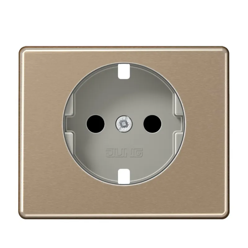 Jung Abdeckung für SCHUKO®-Steckdosen, SAFETY+, Serie SL, gold-bronze SL520KIGBPL