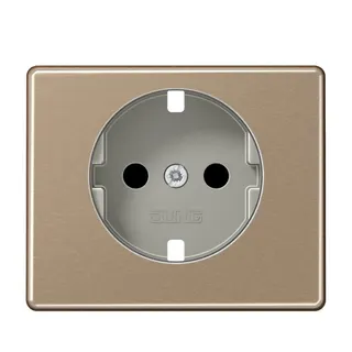 Jung Abdeckung für SCHUKO®-Steckdosen, SAFETY+, Serie SL, gold-bronze SL520KIGBPL