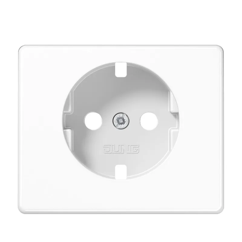 Jung Abdeckung für SCHUKO®-Steckdosen, Aluminium lackiert, Serie SL, alpinweiß SL520WWPL