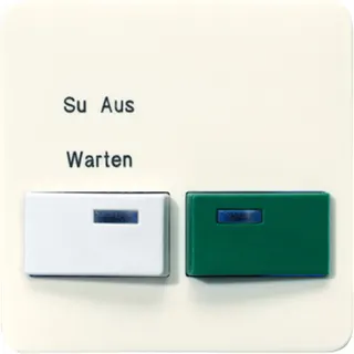 Jung Abdeckung für Ackermann, Typ 73642 B ? Dienstzimmereinheit ?, weiß, grün, Serie CD, weiß 642B-2