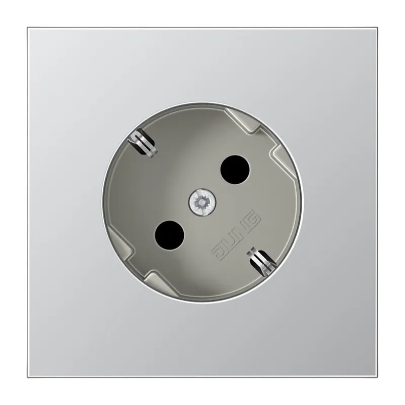 Jung SCHUKO®-Steckdose 45°, 16 A 250 V ~, Serie LS, Aluminium AL2520-45