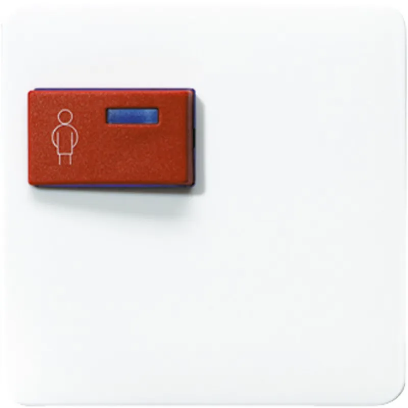 Jung Abdeckung für Ackermann, Typ 73073 F, rot, Serie CD, alpinweiß CD071CWW