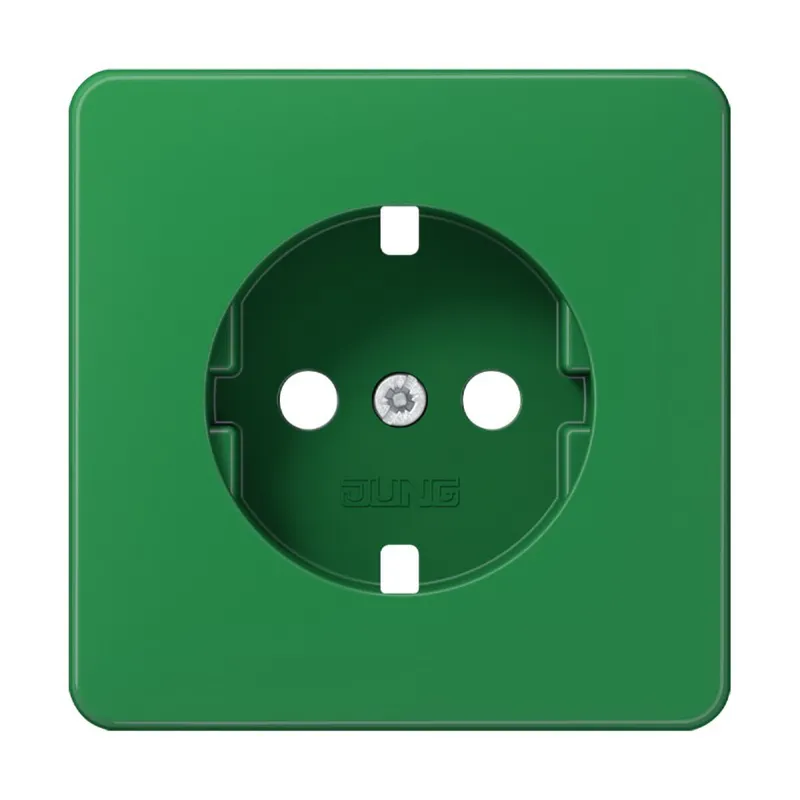 Jung Abdeckung für SCHUKO®-Steckdosen, Duroplast, Serie CD, grün (für SV) CD521GNPL