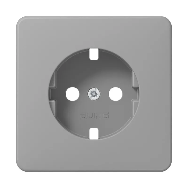 Jung Zentralplatte für SCHUKO®-Steckdosen, Serie CD, grau CD520BFGRPL