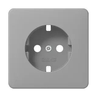 Jung Abdeckung für SCHUKO®-Steckdosen, Duroplast, Serie CD, grau CD1520EDVPLGR