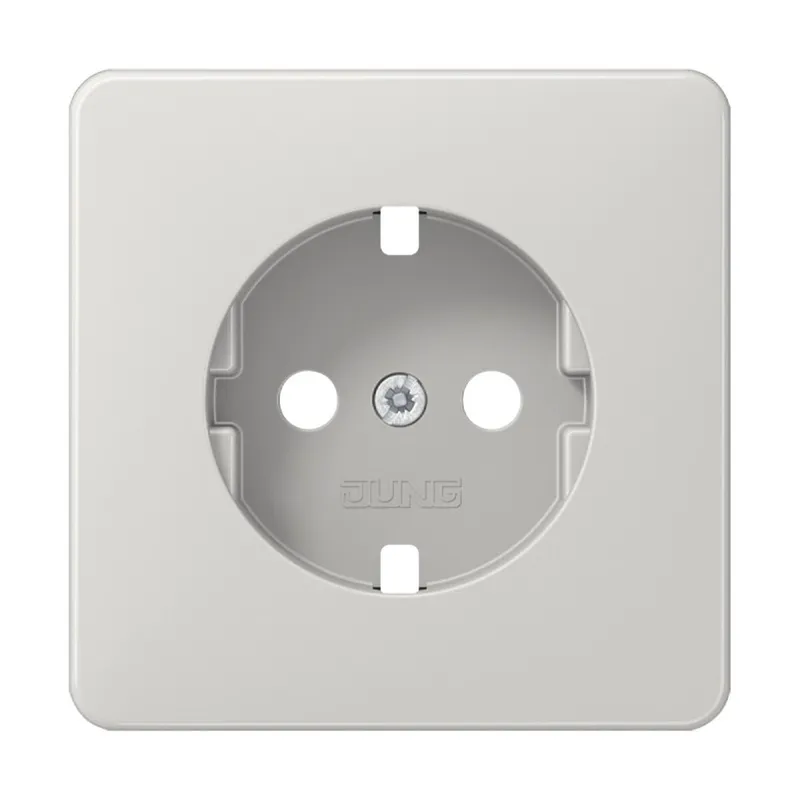 Jung Abdeckung für SCHUKO®-Steckdosen, Thermoplast, Serie CD, lichtgrau CD1520BFPLLG