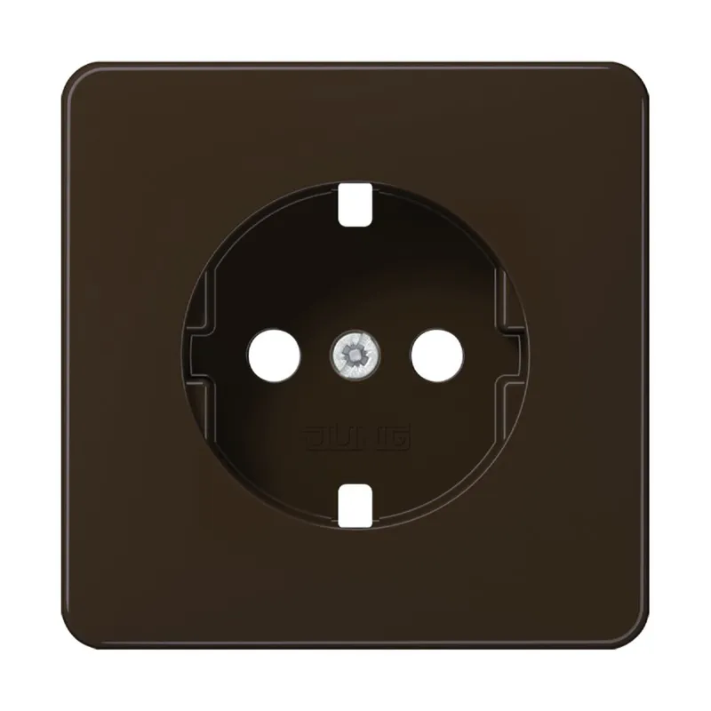 Jung Abdeckung für SCHUKO®-Steckdosen, Duroplast, Serie CD, braun CD521BRPL