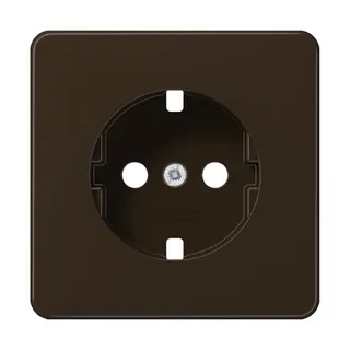 Jung Abdeckung für SCHUKO®-Steckdosen, Duroplast, Serie CD, braun CD1520EDVPLBR