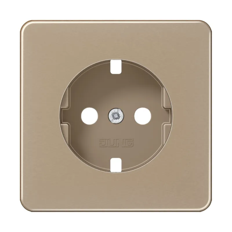 Jung Abdeckung für SCHUKO®-Steckdosen, Aluminium eloxiert, Serie CD, gold-bronze CD521GBPL
