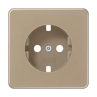 Jung Abdeckung für SCHUKO®-Steckdosen, Aluminium eloxiert, Serie CD, gold-bronze CD1520PLGB