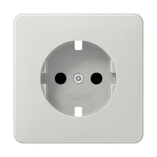 Jung Abdeckung für SCHUKO®-Steckdosen, SAFETY+, Thermoplast, Serie CD, lichtgrau CD520KIBFLGPL