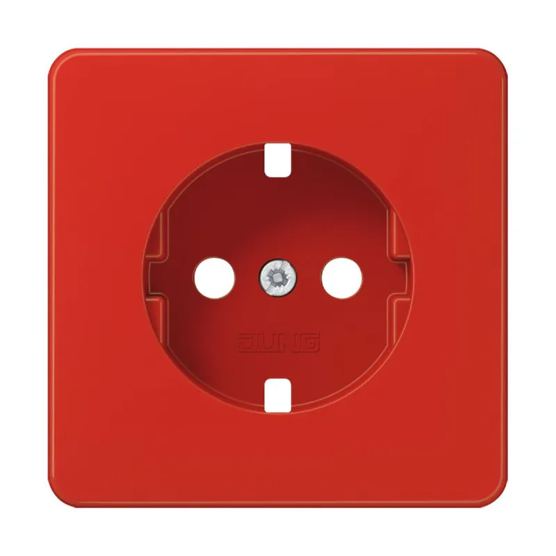 Jung Abdeckung für SCHUKO®-Steckdosen, Thermoplast, Serie CD, rot CD1520BFPLRT