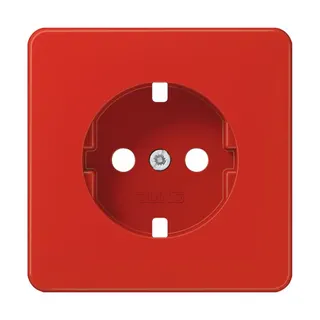 Jung Abdeckung für SCHUKO®-Steckdosen, Thermoplast, Serie CD, rot CD1520BFPLRT