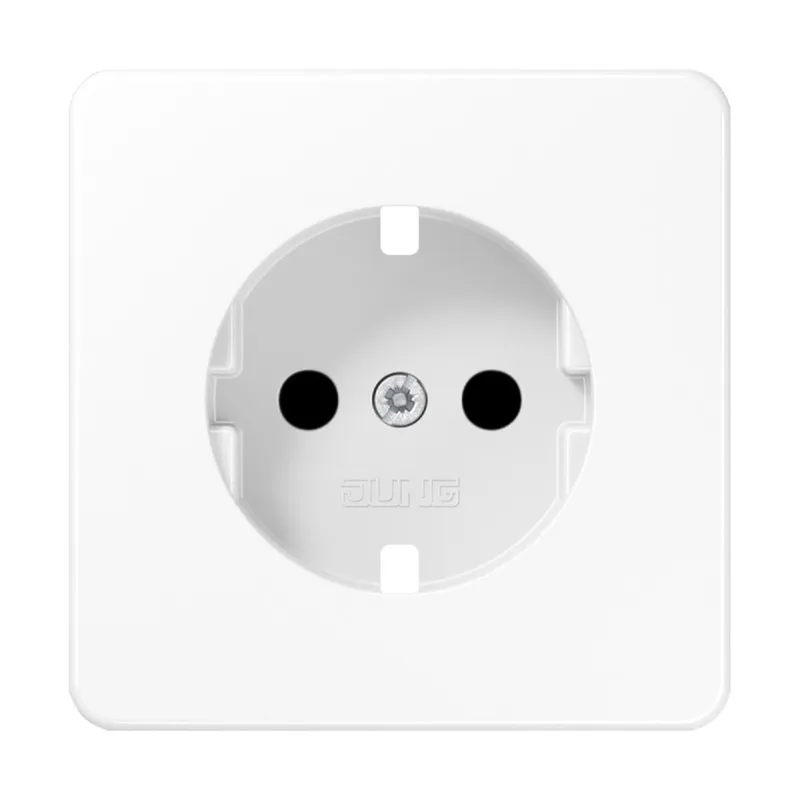 Jung Abdeckung für SCHUKO®-Steckdosen, SAFETY+, Serie CD, alpinweiß CD520KIBFWWPL