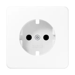 Jung Abdeckung für SCHUKO®-Steckdosen, SAFETY+, Thermoplast, Serie CD, alpinweiß CD1520BFKIPLWW