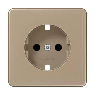 Jung Abdeckung für SCHUKO®-Steckdosen, SAFETY+, Aluminium eloxiert, Serie CD, gold-bronze CD520KIGBPL