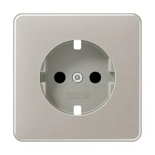 Jung Abdeckung für SCHUKO®-Steckdosen, SAFETY+, Aluminium eloxiert, Serie CD, platin CD1520KIPLPT