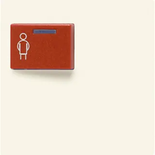 Jung Abdeckung für Ackermann, Typ 73073 F, rot, Serie AS, weiß A071C