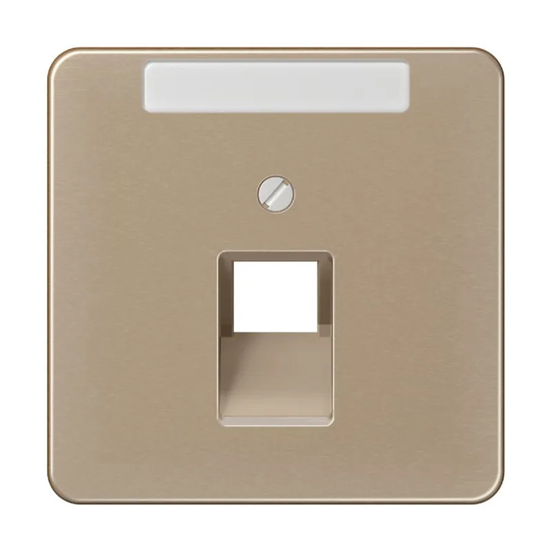 Jung Abdeckung für IAE/UAE-Anschlussdosen 1 x 8-polig, mit Schriftfeld, Aluminium eloxiert, Serie CD, gold-bronze CD569-1NAUAGB
