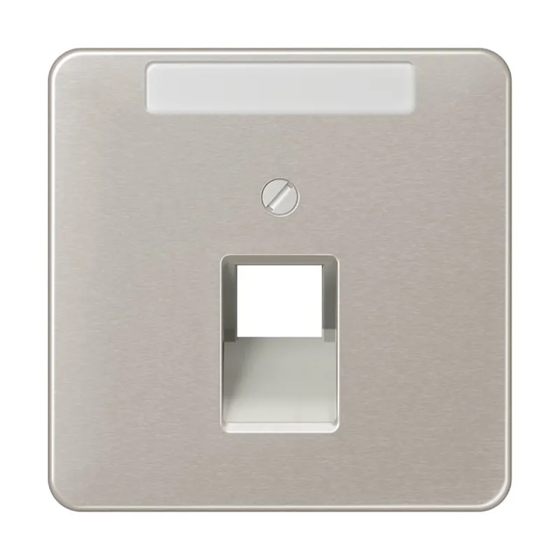 Jung Abdeckung für IAE/UAE-Anschlussdosen 1 x 8-polig, mit Schriftfeld, Aluminium eloxiert, Serie CD, platin CD569-1NAUAPT