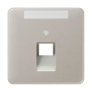 Jung Abdeckung für IAE/UAE-Anschlussdosen 1 x 8-polig, mit Schriftfeld, Aluminium eloxiert, Serie CD, platin CD569-1NAUAPT