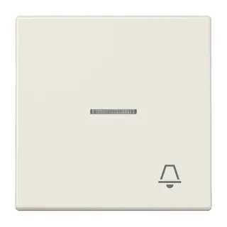 Jung Wippe 1fach mit Lichtleiter, Symbol Klingel, Duroplast, Serie LS, weiß LS990KO5K