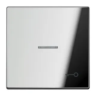 Jung Wippe mit Lichtleiter, Symbol Tür, Metall verchromt, Serie LS, glanzchrom GCR2990KO5T