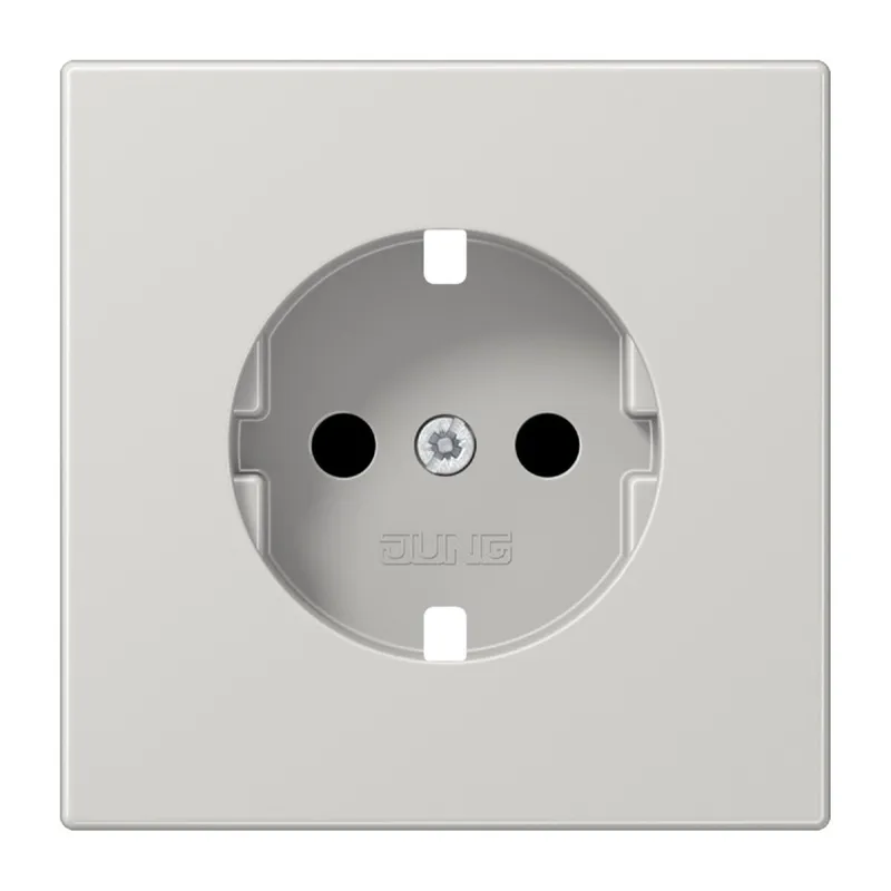 Jung Abdeckung für SCHUKO®-Steckdosen, SAFETY+, Duroplast, Serie LS, lichtgrau LS1520KIPLLG