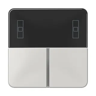 Jung Tastensatz 3fach, F40 Raumcontroller, Serie CD, lichtgrau CD4093TSALG