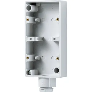 Jung Montagegehäuse mit PG-16 Verschraubung 2fach, senkrecht, Thermoplast, grau 661