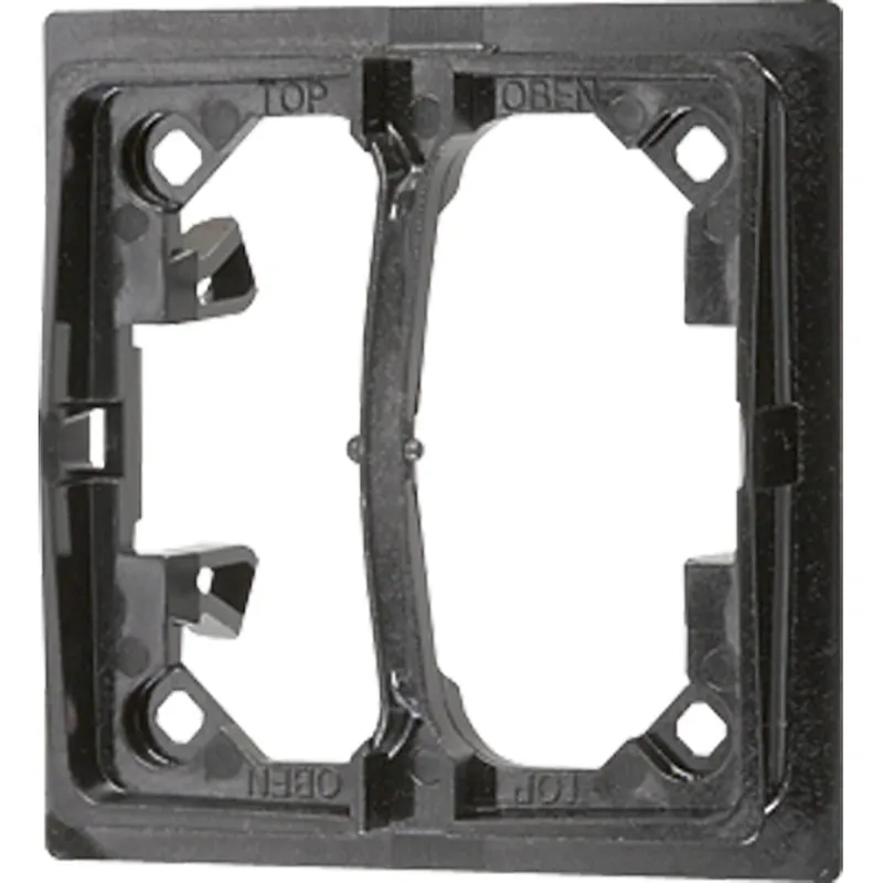 Jung Halteplatte 2fach, Serie AS/A, schwarz AS90-5HP